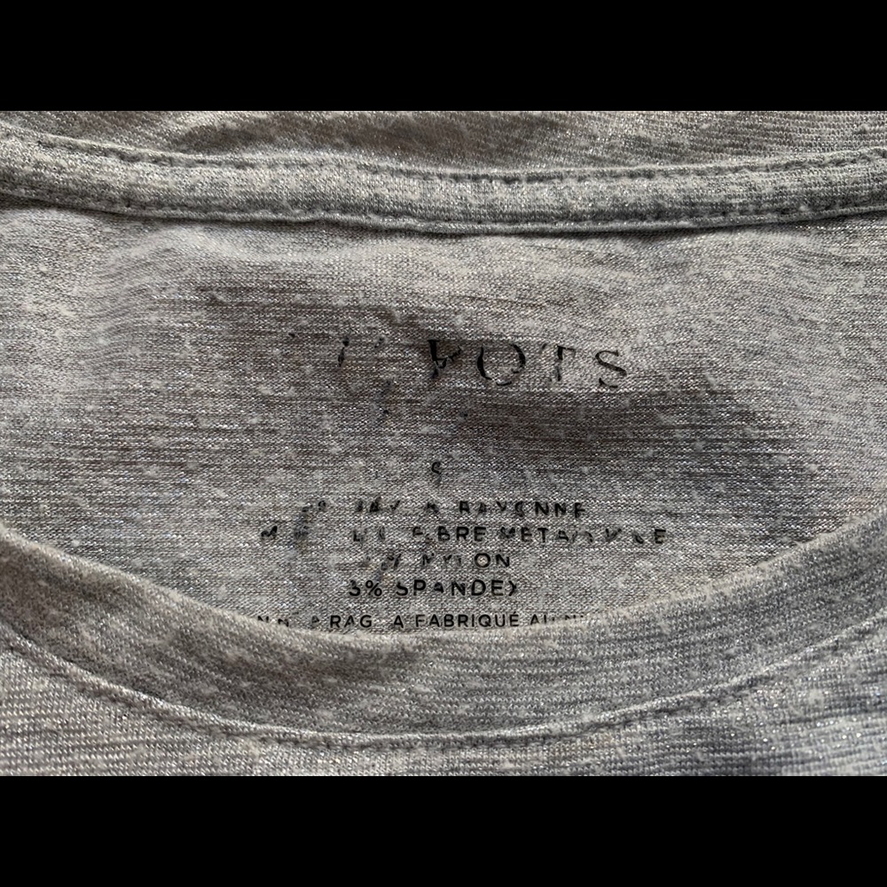 Talbots Size:Small Silver Metallic Tee Shirt! - Picture 5 of 12